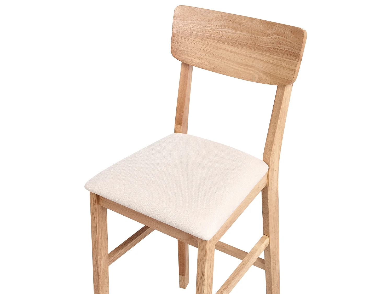 Lot de 2 chaises de bar AMBLER Bois Marron clair/beige