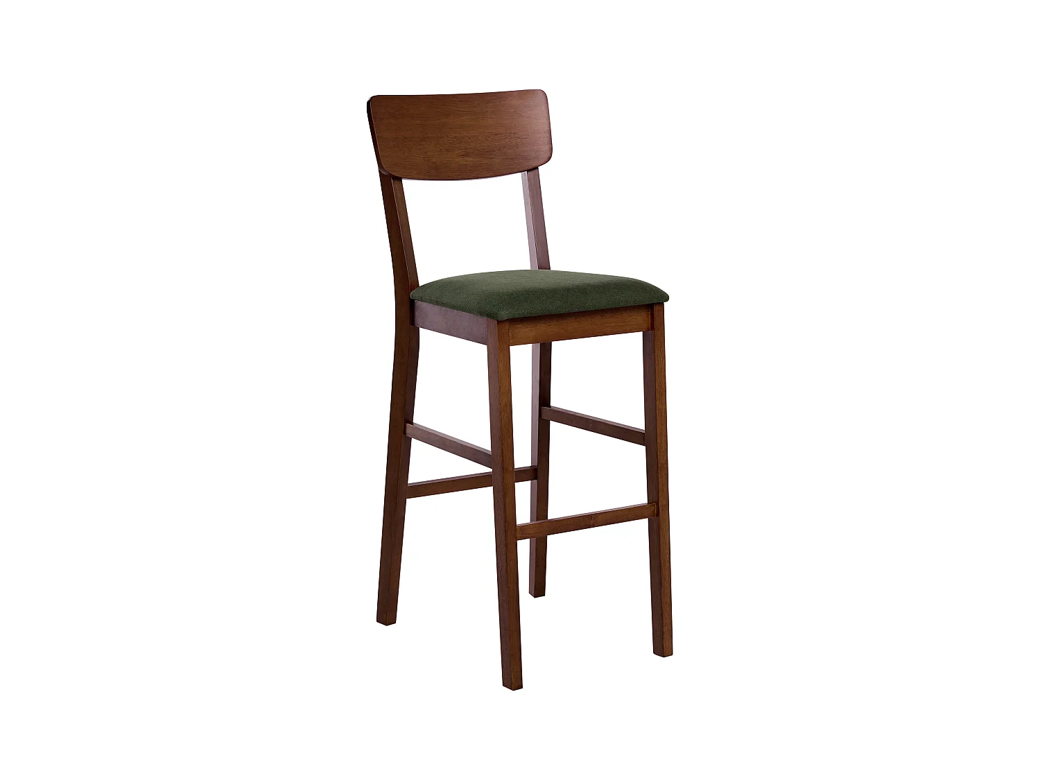 Lot de 2 chaises de bar AMBLER Bois Marron foncé/vert