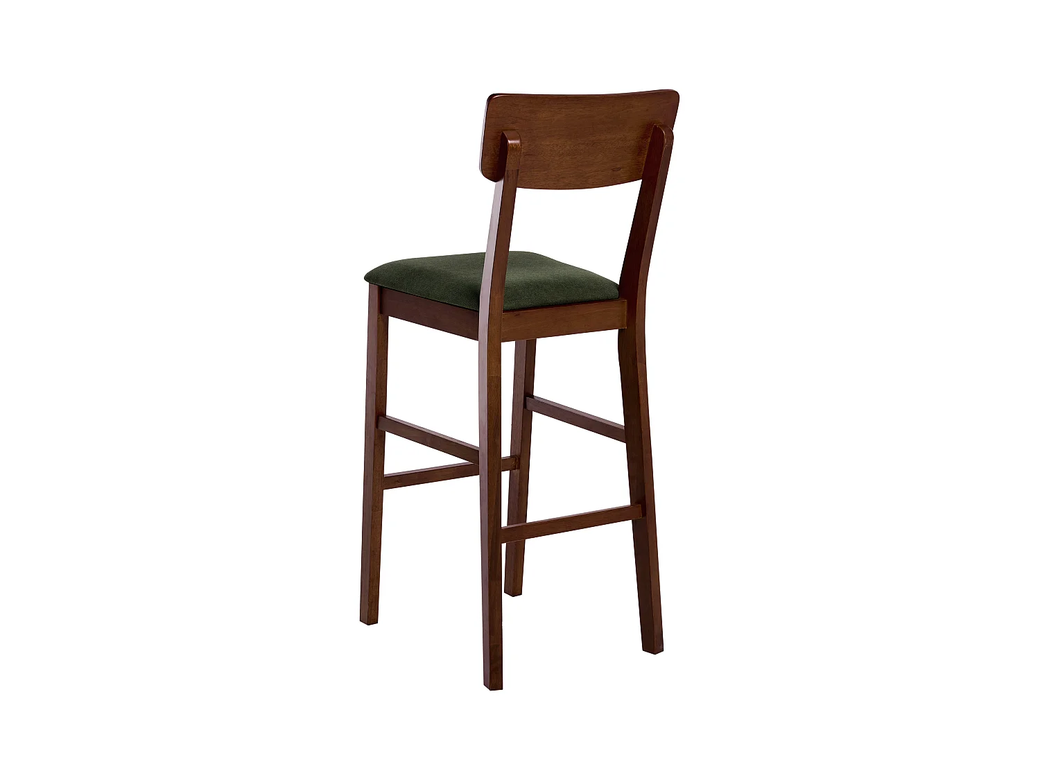 Lot de 2 chaises de bar AMBLER Bois Marron foncé/vert