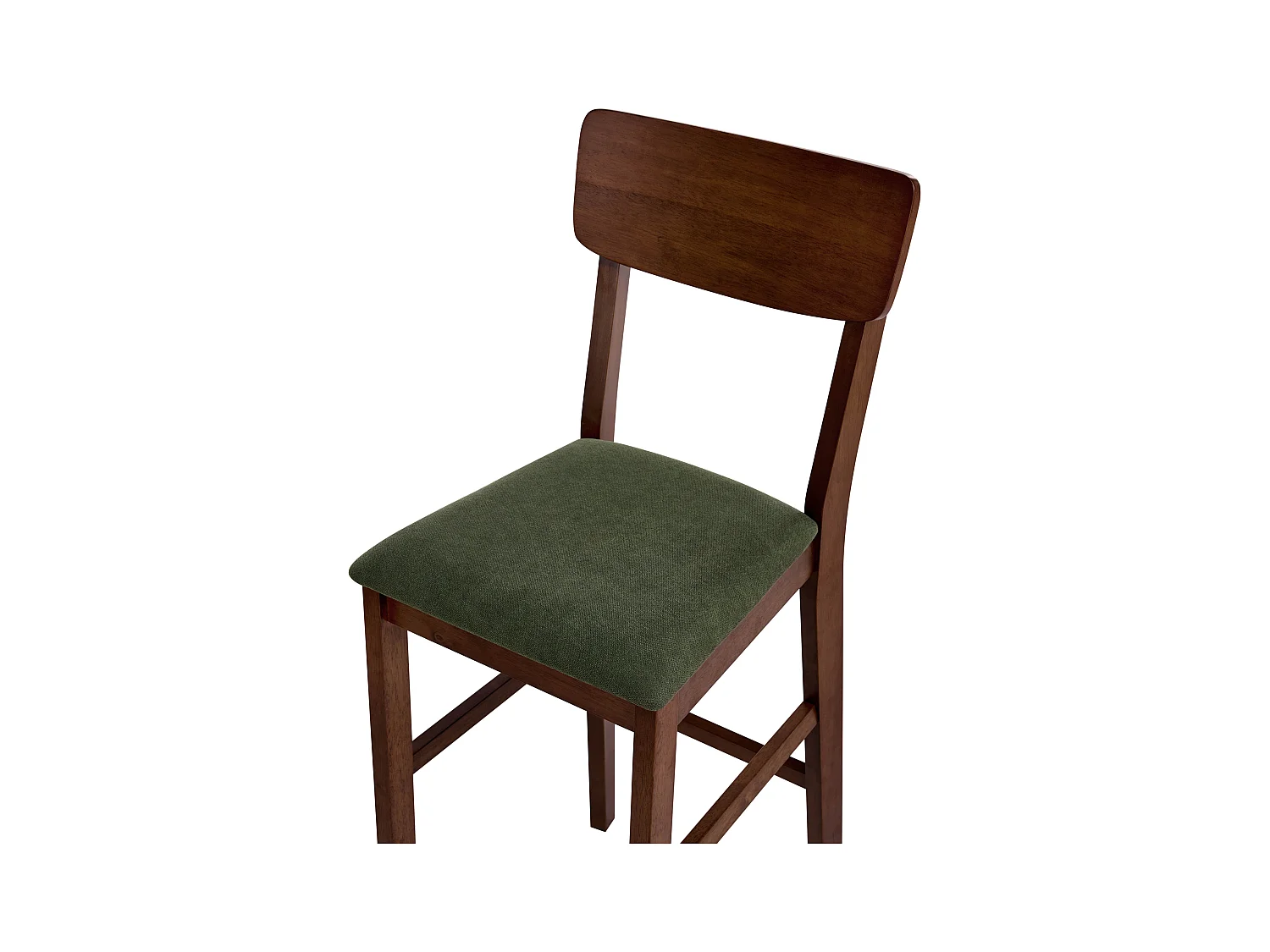 Lot de 2 chaises de bar AMBLER Bois Marron foncé/vert