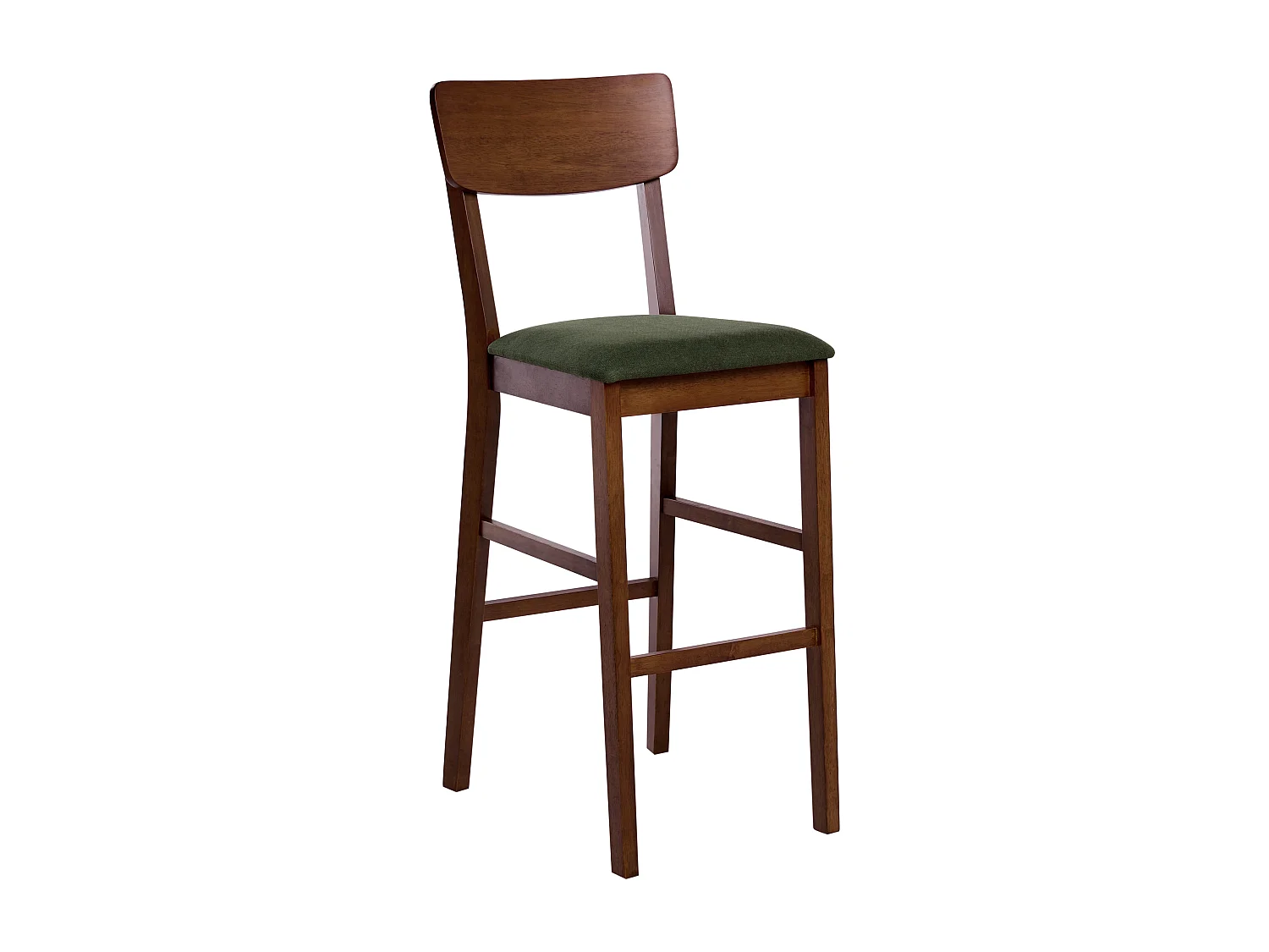 Lot de 2 chaises de bar AMBLER Bois Marron foncé/vert