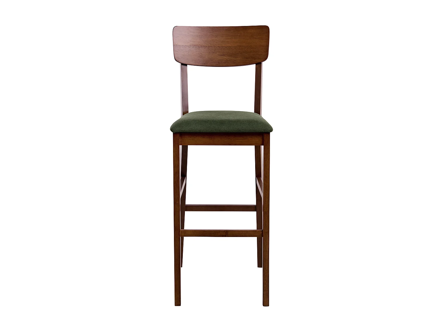 Lot de 2 chaises de bar AMBLER Bois Marron foncé/vert