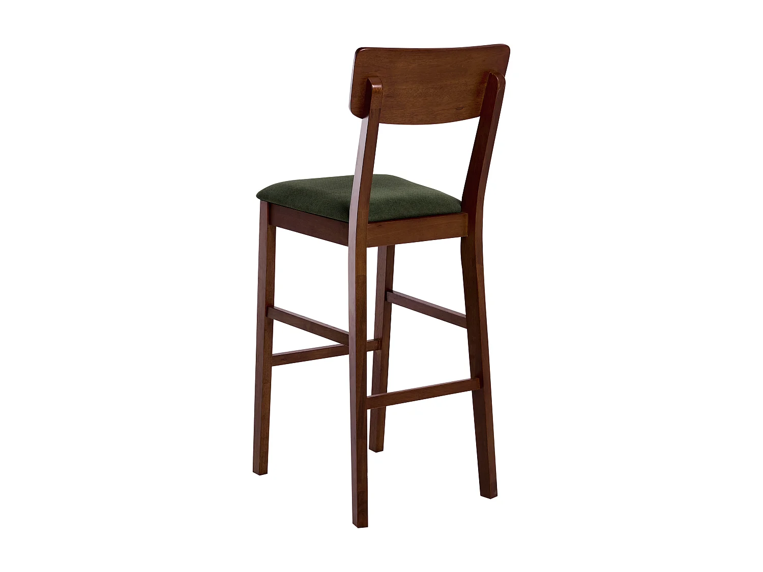 Lot de 2 chaises de bar AMBLER Bois Marron foncé/vert