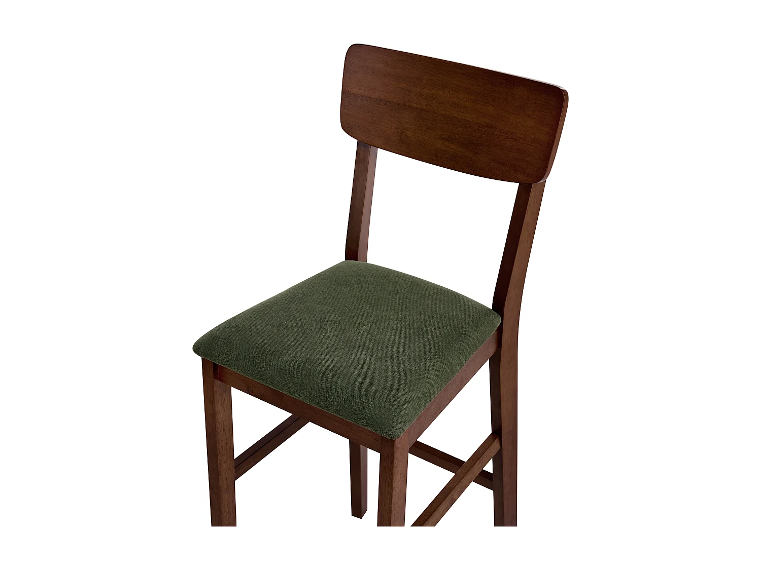 Lot de 2 chaises de bar AMBLER Bois Marron foncé/vert