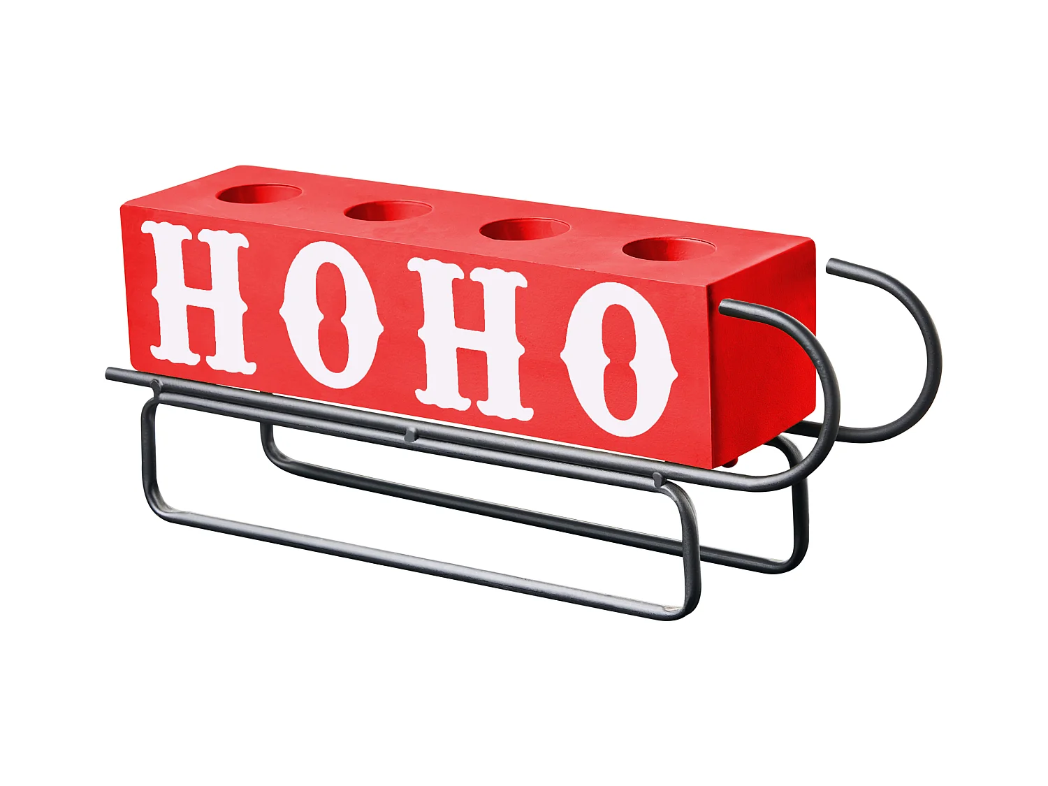 Bougeoir KUHMO Rouge Métal