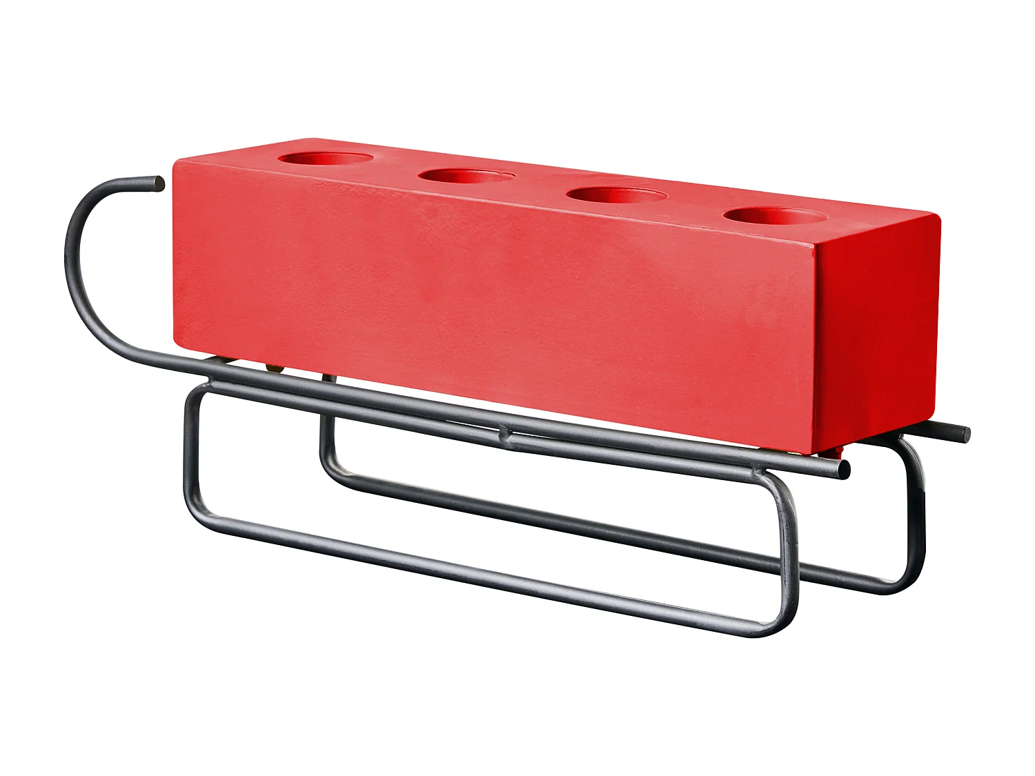 Bougeoir KUHMO Rouge Métal