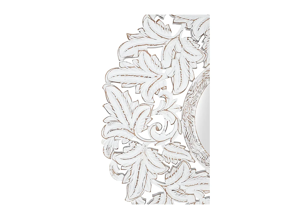 Miroir rond sculpté à la main de 120 cm de diamètre