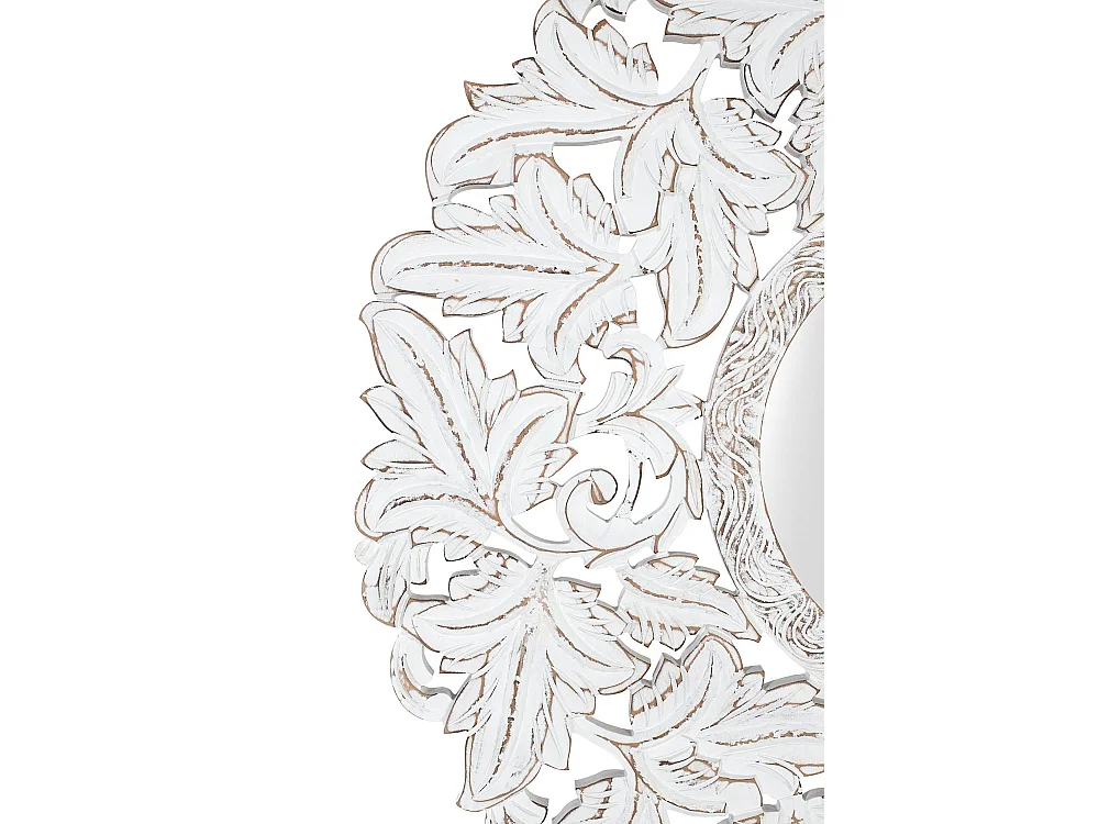 Miroir rond sculpté à la main de 120 cm de diamètre