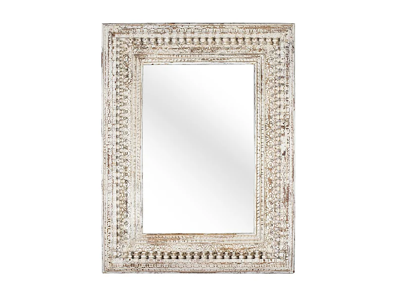 Miroir mural rectangulaire en bois fait main, 130 cm