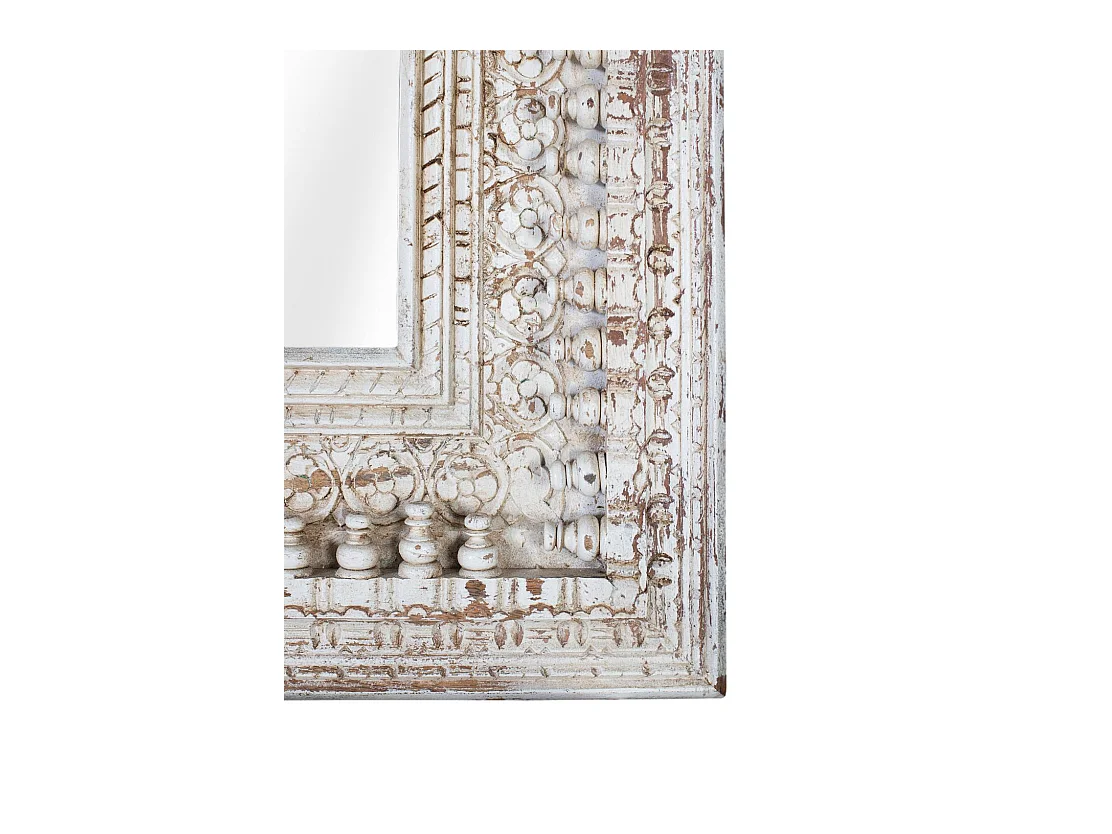 Miroir mural rectangulaire en bois fait main, 130 cm