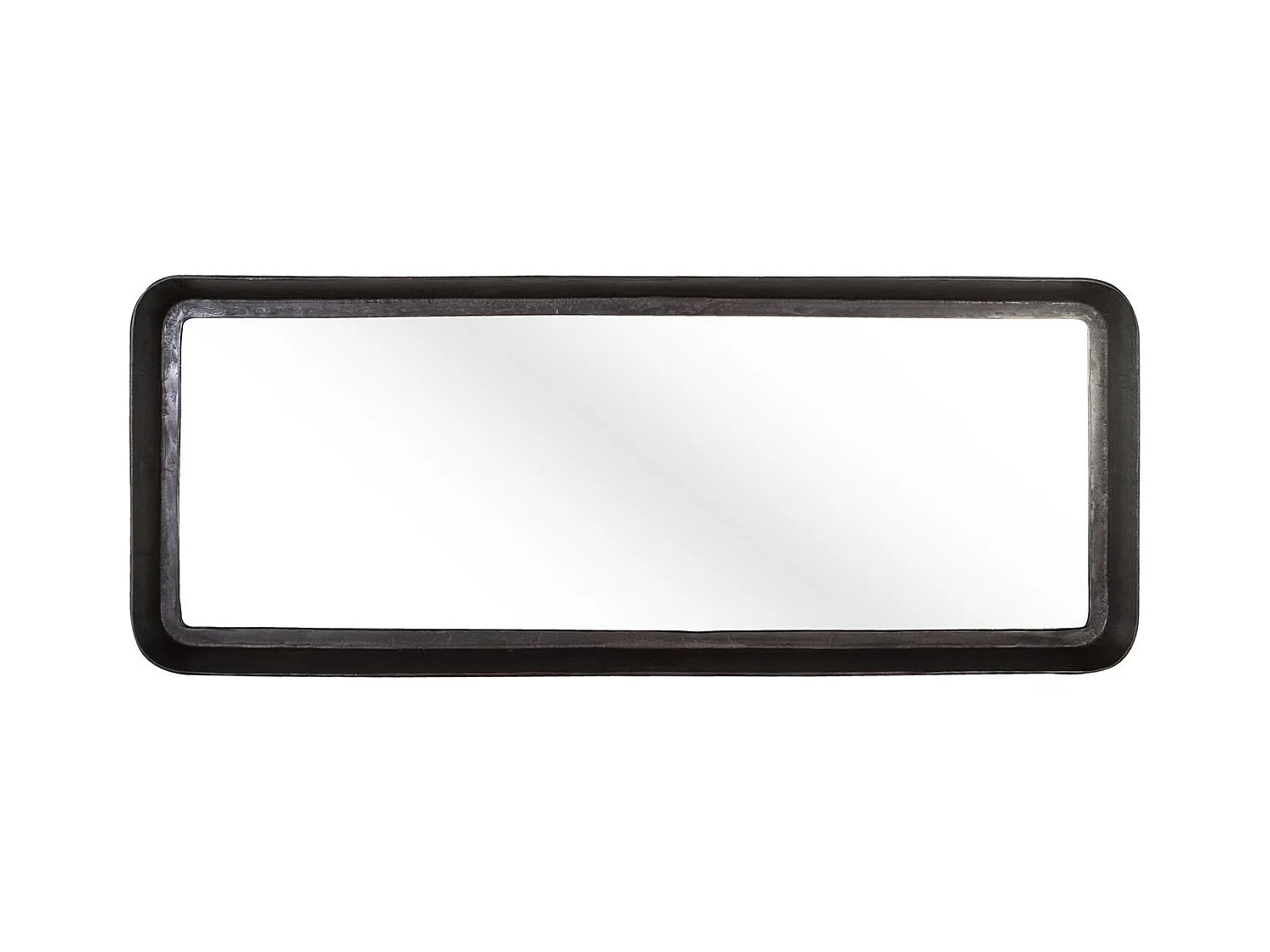 Miroir rectangulaire avec cadres en métal bronze vieilli