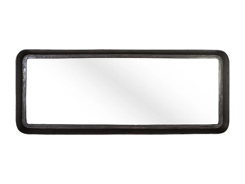 Miroir rectangulaire avec cadres en métal bronze vieilli