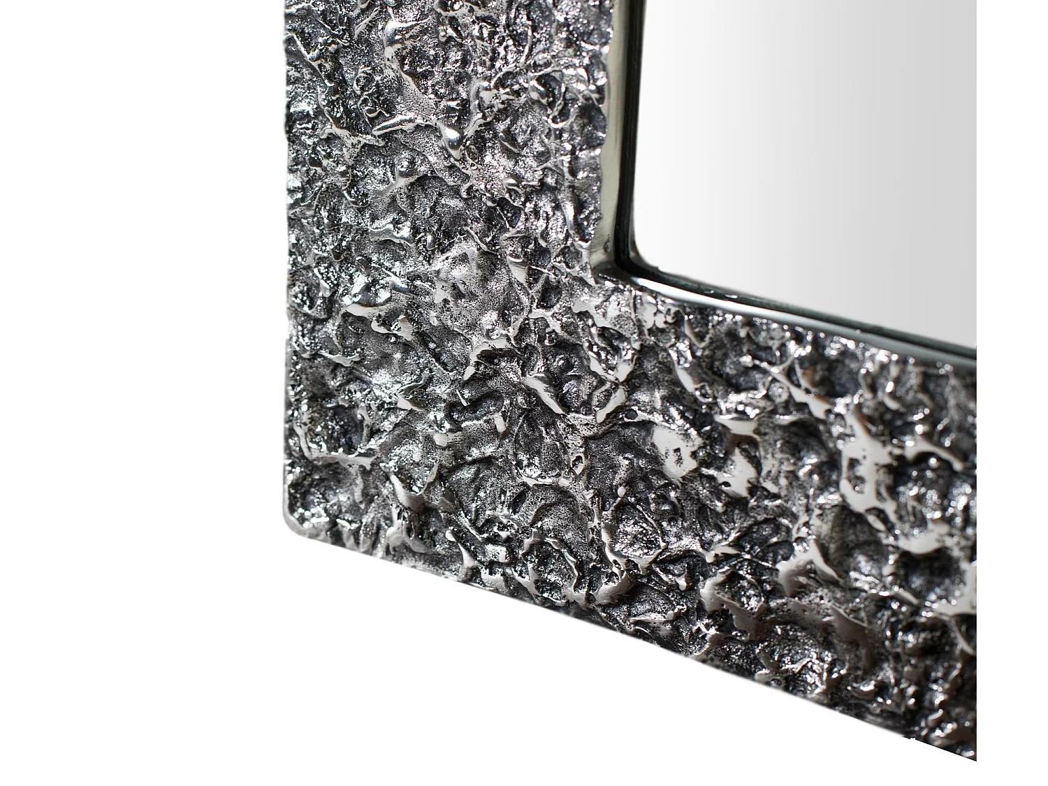 Miroir avec cadre en aluminium et relief en forme d'éclaboussure