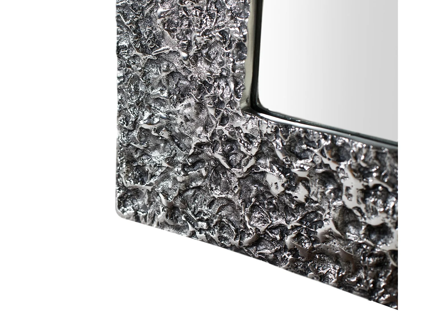 Miroir en aluminium, support en MDF, 75 cm, style industriel moderne - 120 x 75 x 4