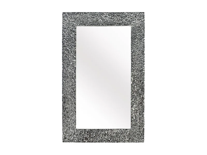 Miroir avec cadre en aluminium et relief en forme d'éclaboussure