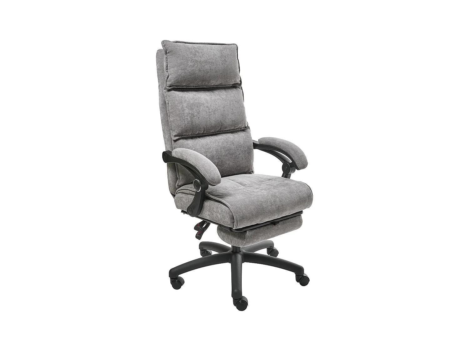 Fauteuil de bureau Repose-pieds inclus EATON Tissu chenille Gris