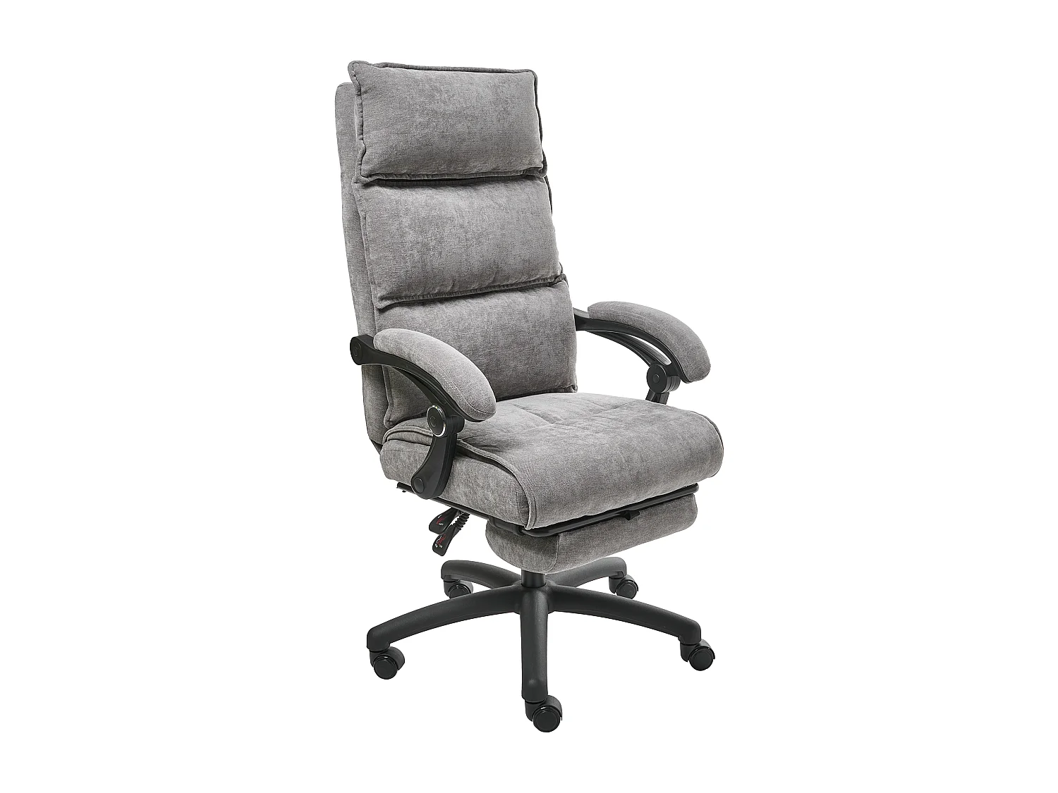 Fauteuil de bureau Repose-pieds inclus EATON Tissu chenille Gris