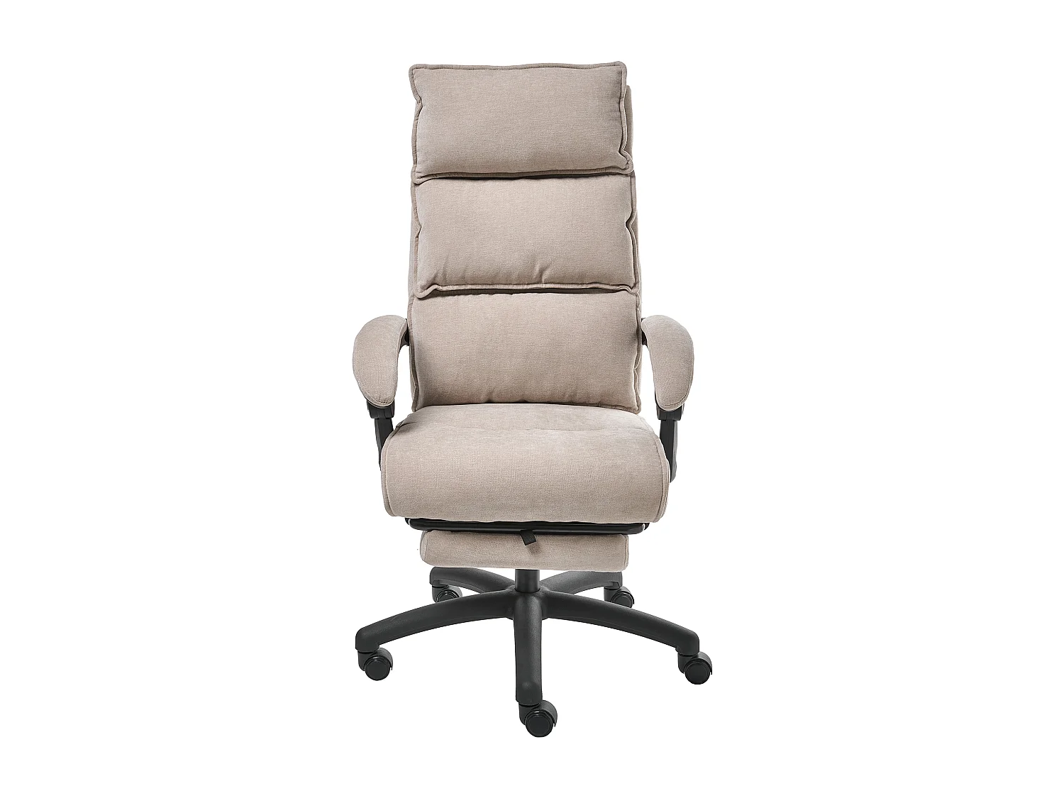 Fauteuil de bureau Repose-pieds inclus EATON Tissu chenille Beige