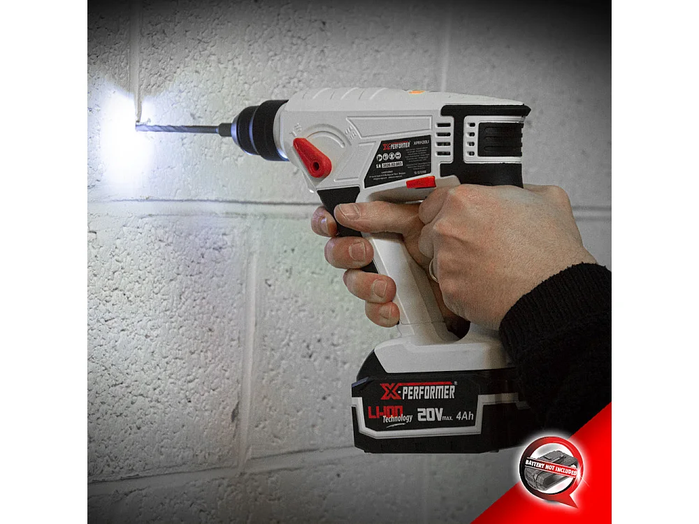 Draadloze boorhamer X-Performer 20V (zonder batterij)