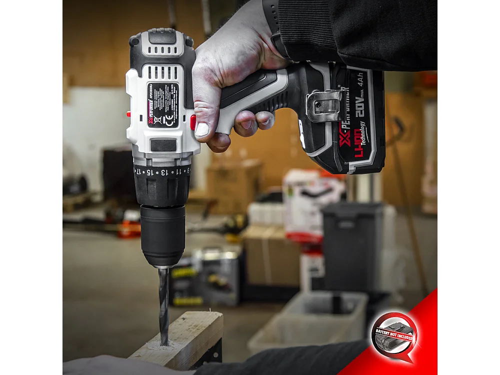 Boor-schroefmachine met klopfunctie 20V - Boorkop 13 mm - Zonder batterij - X-Performer
