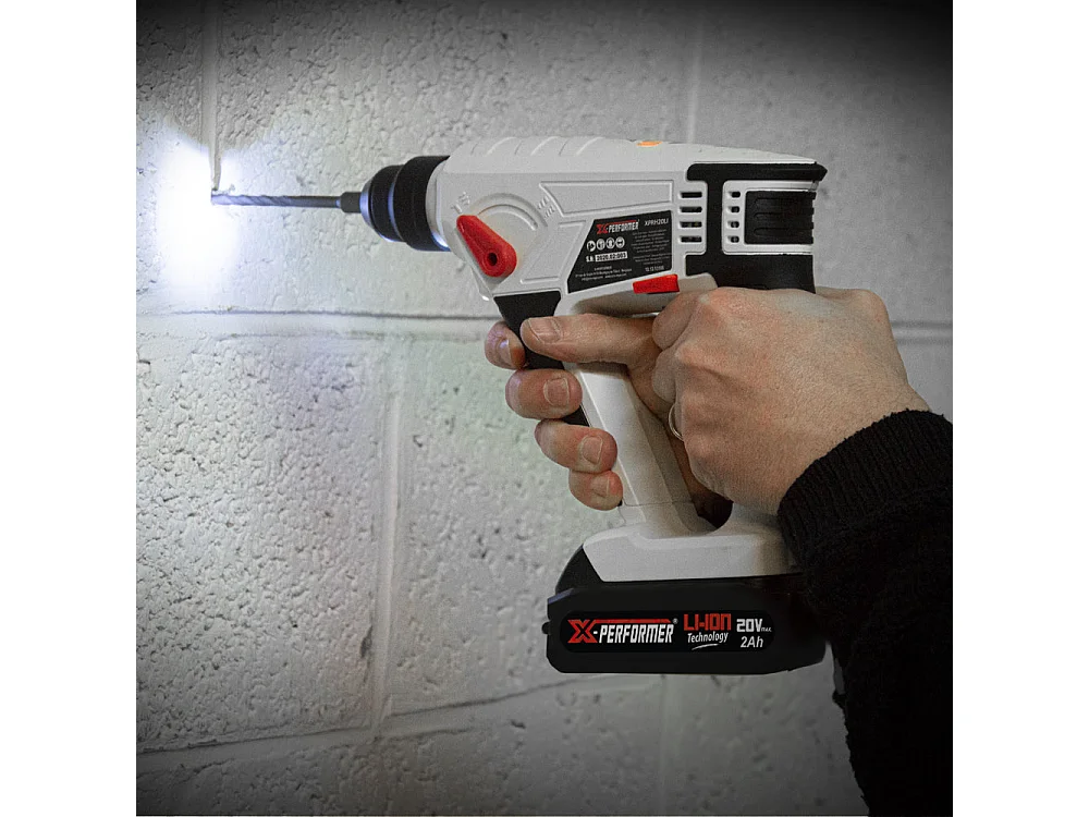 Marteau perforateur sans fil X-Performer 20V avec batterie 2Ah et chargeur rapide 1H