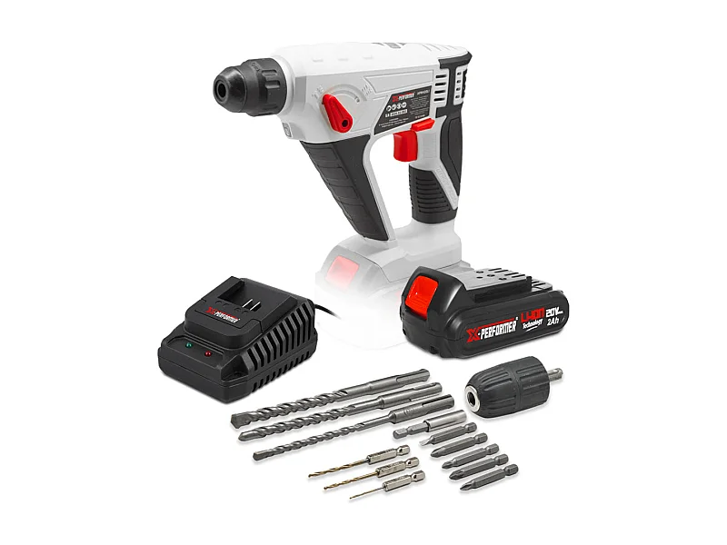 Marteau perforateur sans fil X-Performer 20V avec batterie 2Ah et chargeur rapide 1H