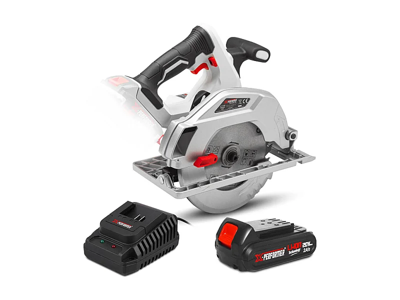 Draadloze cirkelzaag X-Performer 20V - 185 mm - met 2Ah batterij en 1H lader