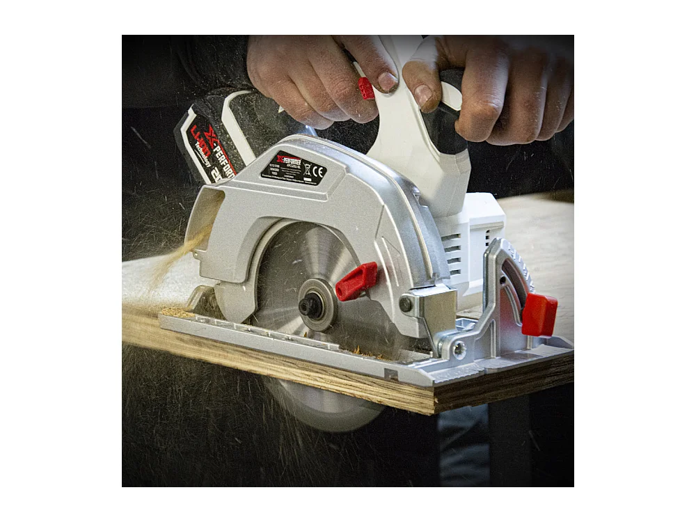 Scie circulaire sans fil X-Performer 20V - 185 mm avec batterie 4Ah et chargeur 2H