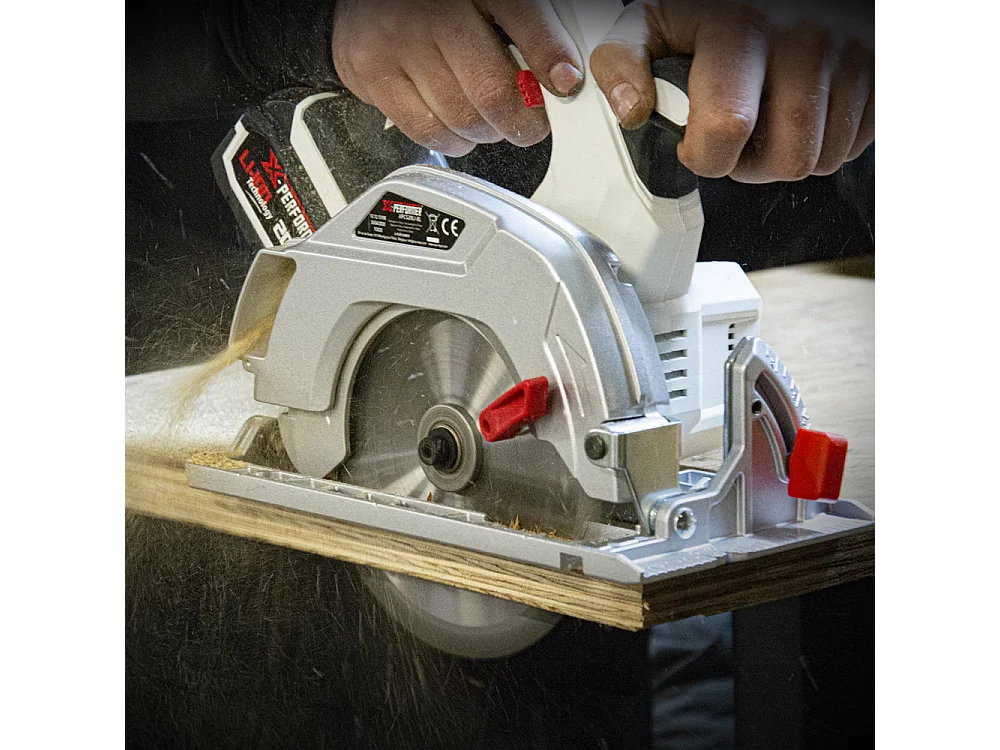 Draadloze cirkelzaag X-Performer 20V - 185 mm met 4Ah batterij en 2H lader