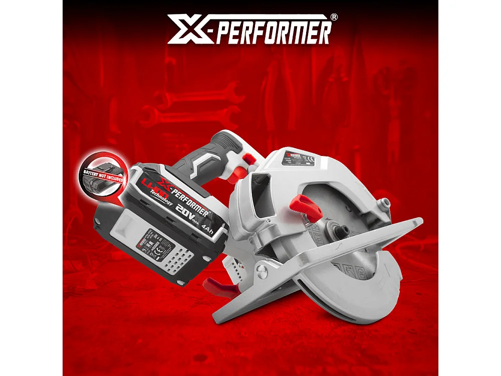 Scie circulaire sans fil X-Performer 20V - 185 mm - coupe 60 mm - sans batterie
