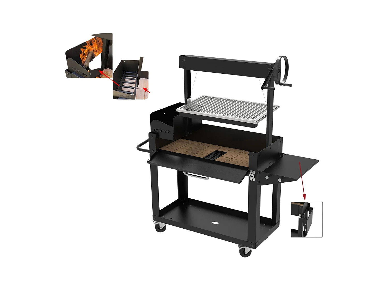 Barbecue à bois Parilla V Lenagrill – Cuisson sans flammes, brasero pro