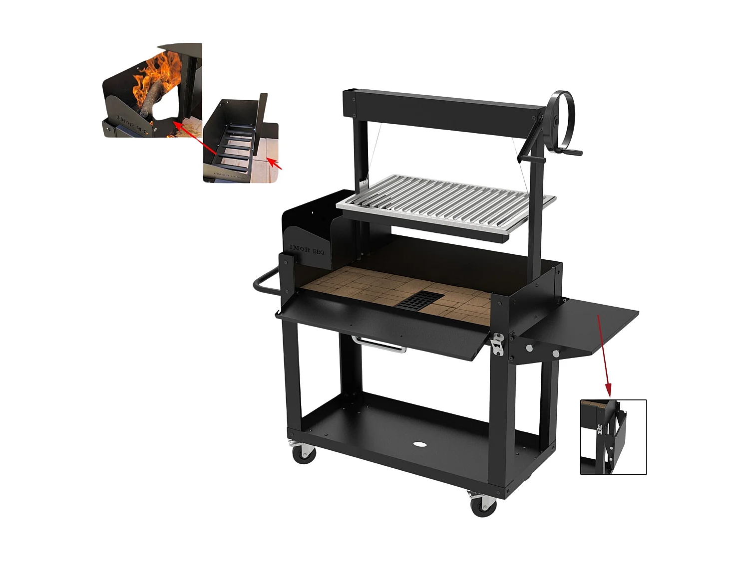 Barbecue à bois Parilla V Lenagrill – Cuisson sans flammes, brasero pro