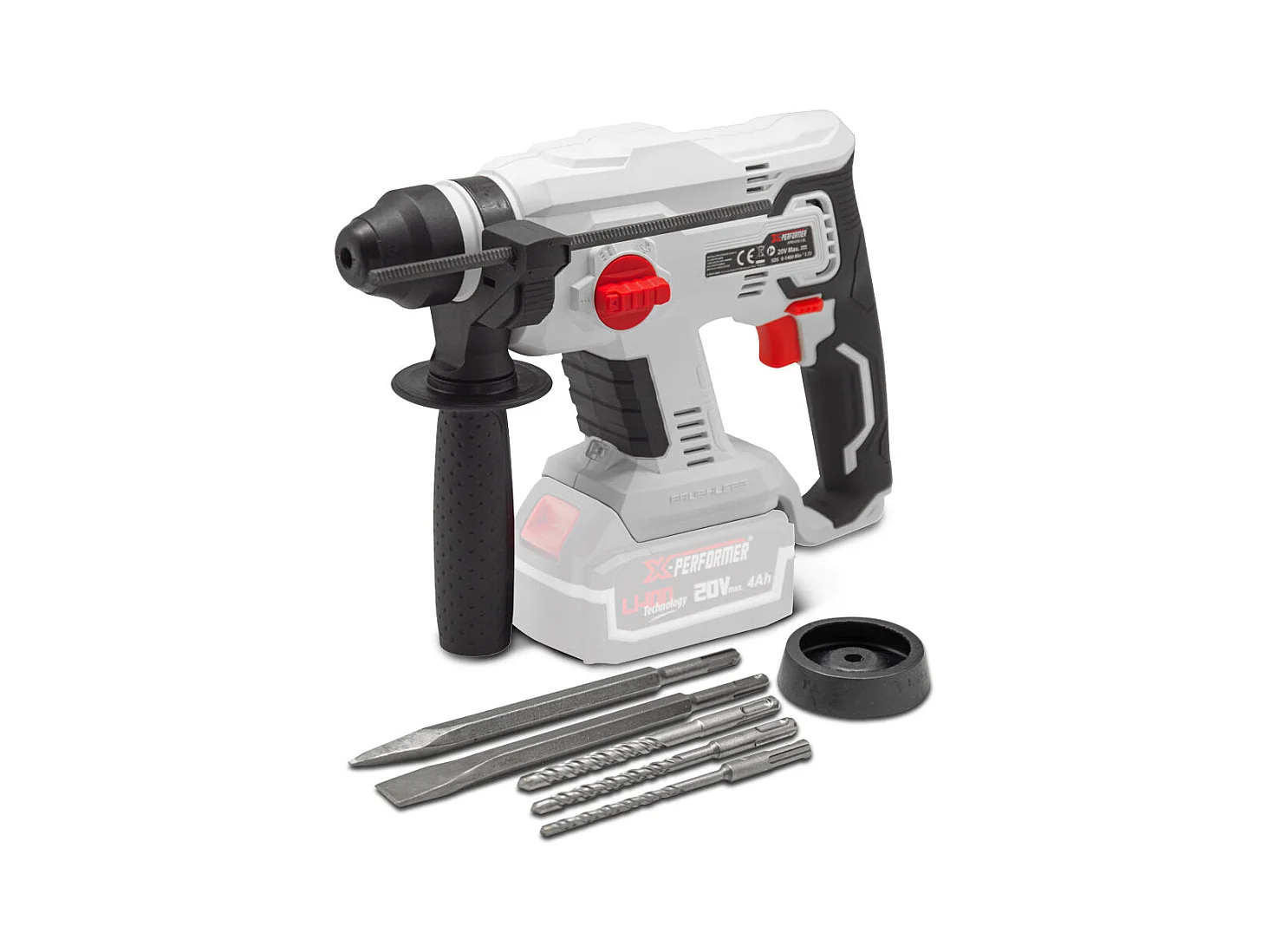 Marteau perforateur sans fil X-Performer 20V avec moteur à induction (sans batterie)