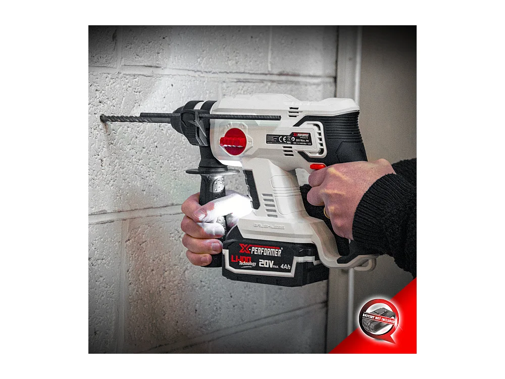 Marteau perforateur sans fil X-Performer 20V avec moteur à induction (sans batterie)