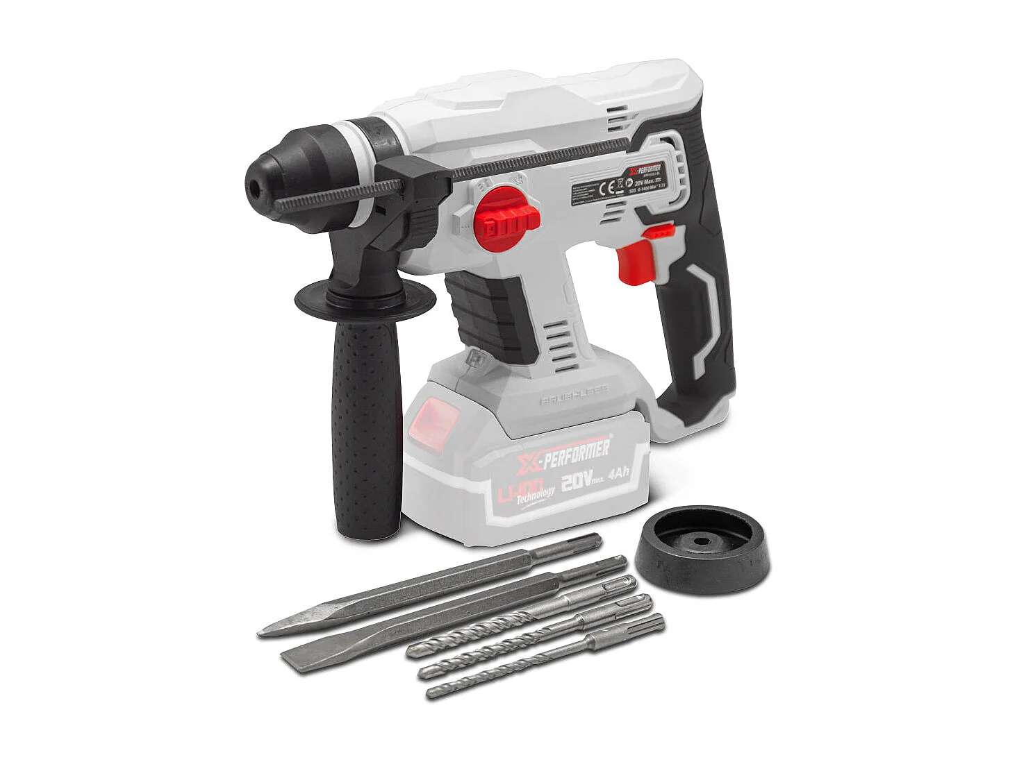 Marteau perforateur sans fil X-Performer 20V avec moteur à induction (sans batterie)
