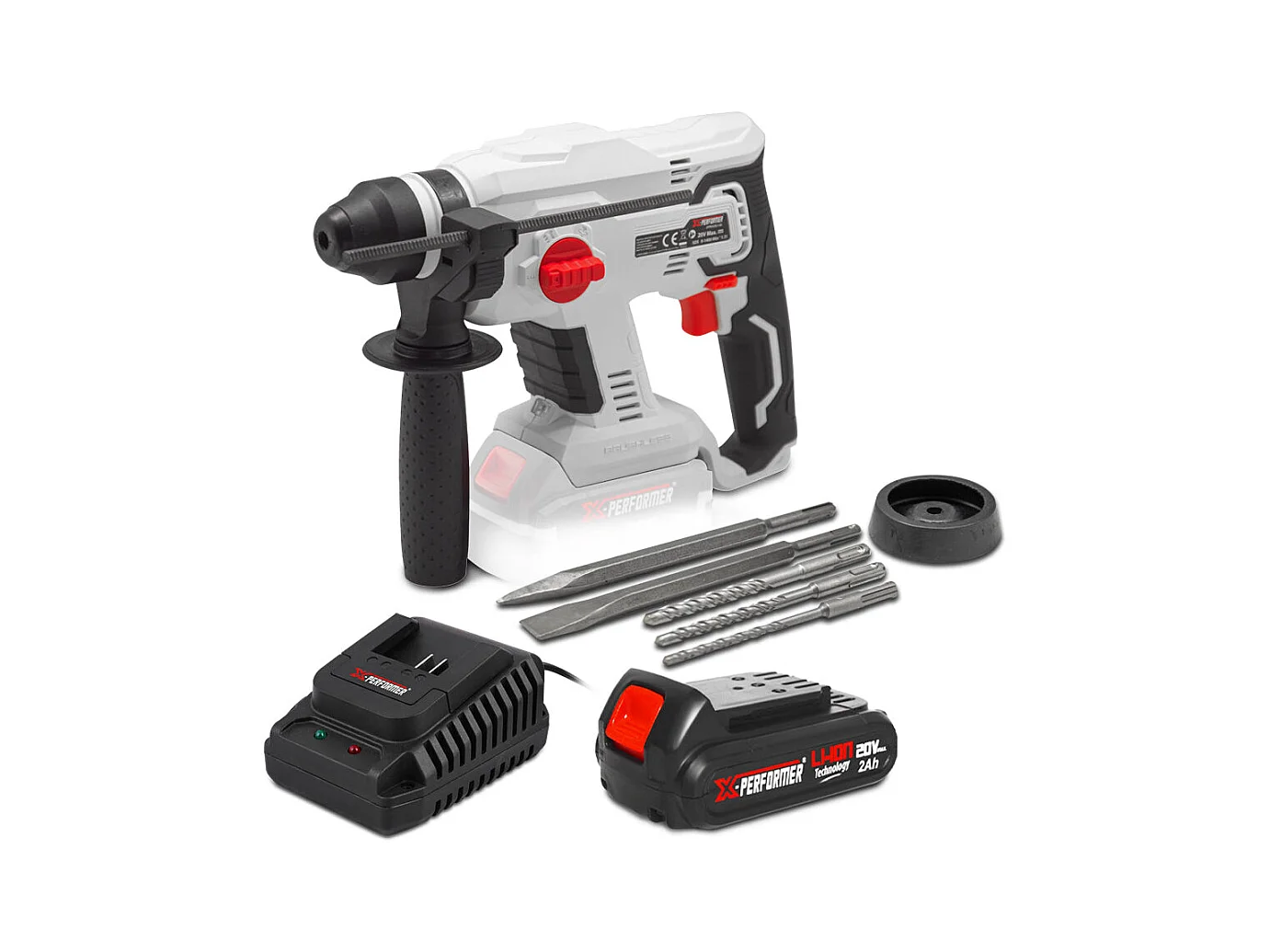 Marteau perforateur sans fil X-Performer 20V avec batterie et chargeur