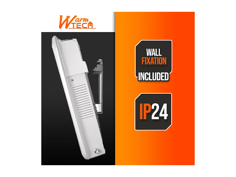 Convecteur mural 2000 W - Thermostat électronique - Timer 24 h - Blanc