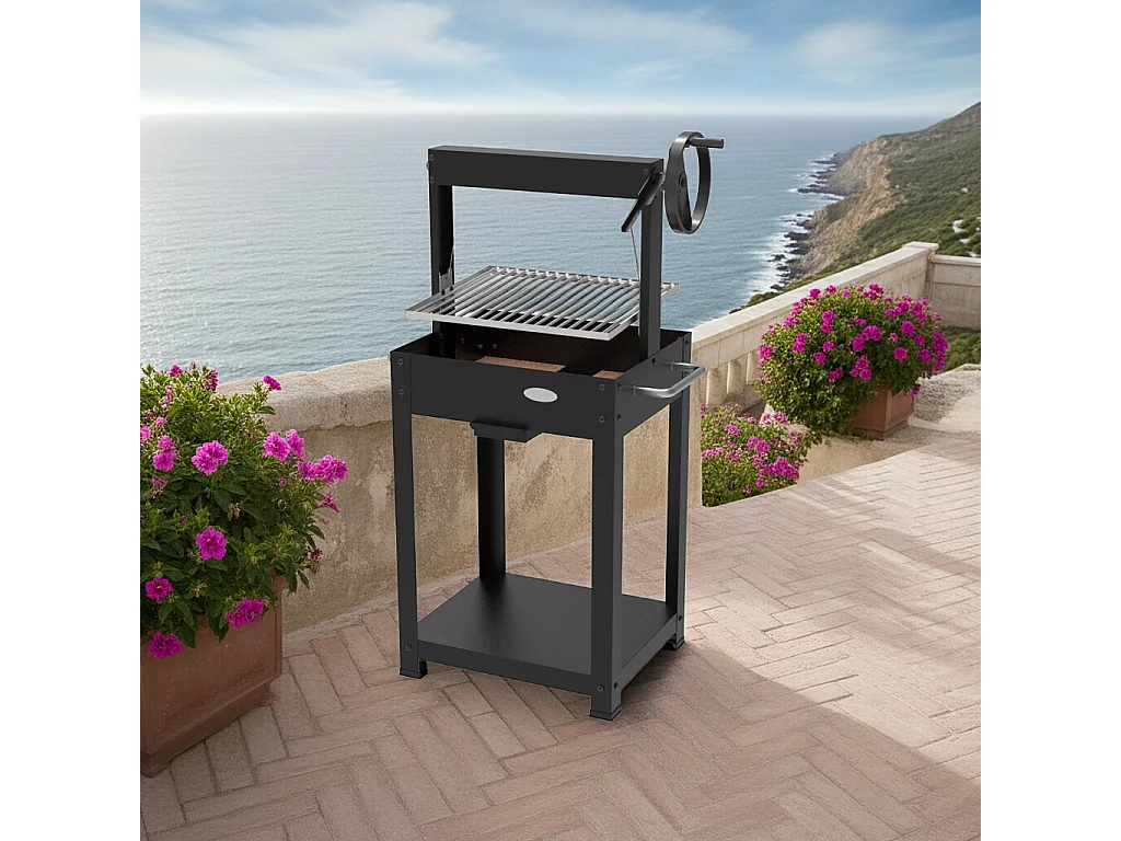 Barbecue Duramax Bois/Charbon avec Briques Réfractaires 49 x 40,5 cm - IMOR