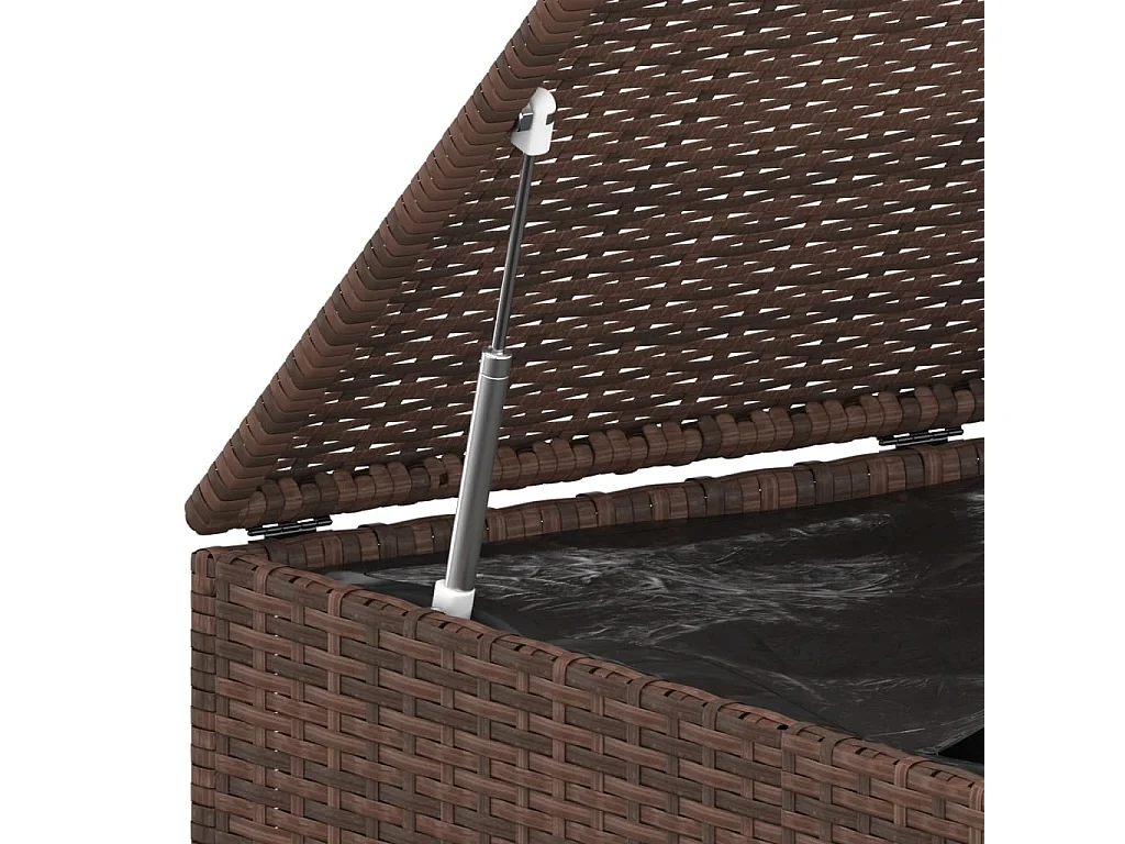 Evans  Tuinbox 145x100x103 cm polyetheen rattan bruin