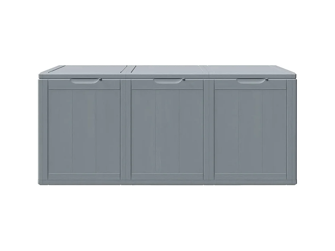 Drumkeeran  Boîte de rangement de jardin 270 L Gris PP aspect bois