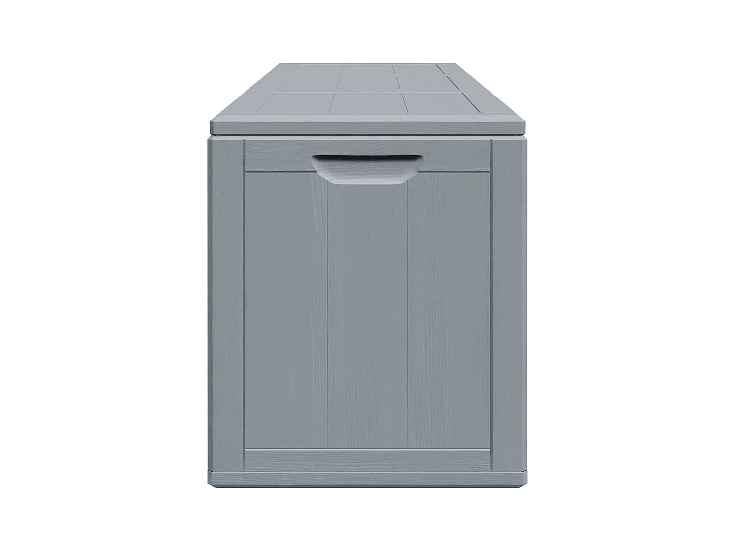 Drumkeeran  Boîte de rangement de jardin 270 L Gris PP aspect bois