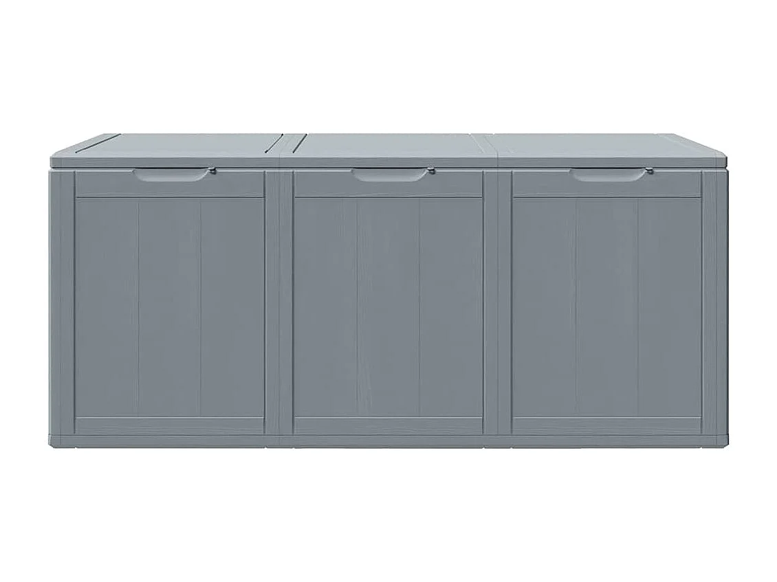 Drumkeeran  Boîte de rangement de jardin 270 L Gris PP aspect bois