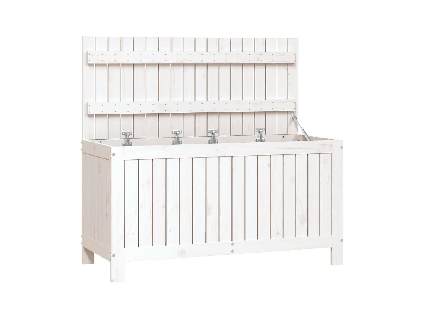 Hara  Boîte de rangement de jardin Blanc 115x49x60 cm Bois de pin