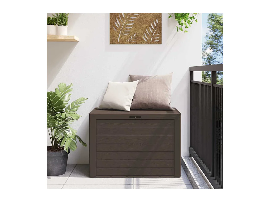 Cagnes-sur-Mer  Boîte de rangement de jardin Marron 78x44x55 cm