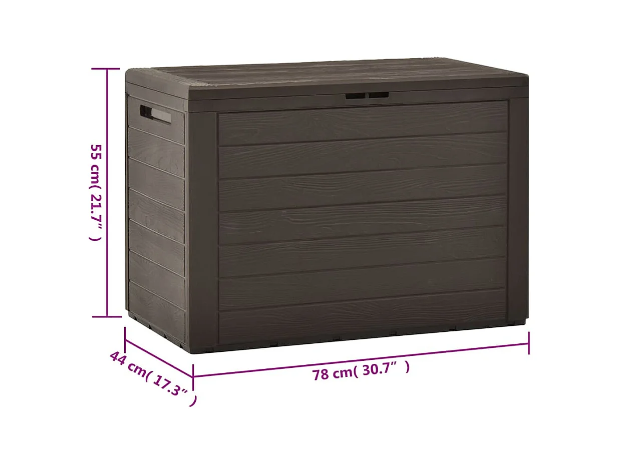 Cagnes-sur-Mer  Boîte de rangement de jardin Marron 78x44x55 cm