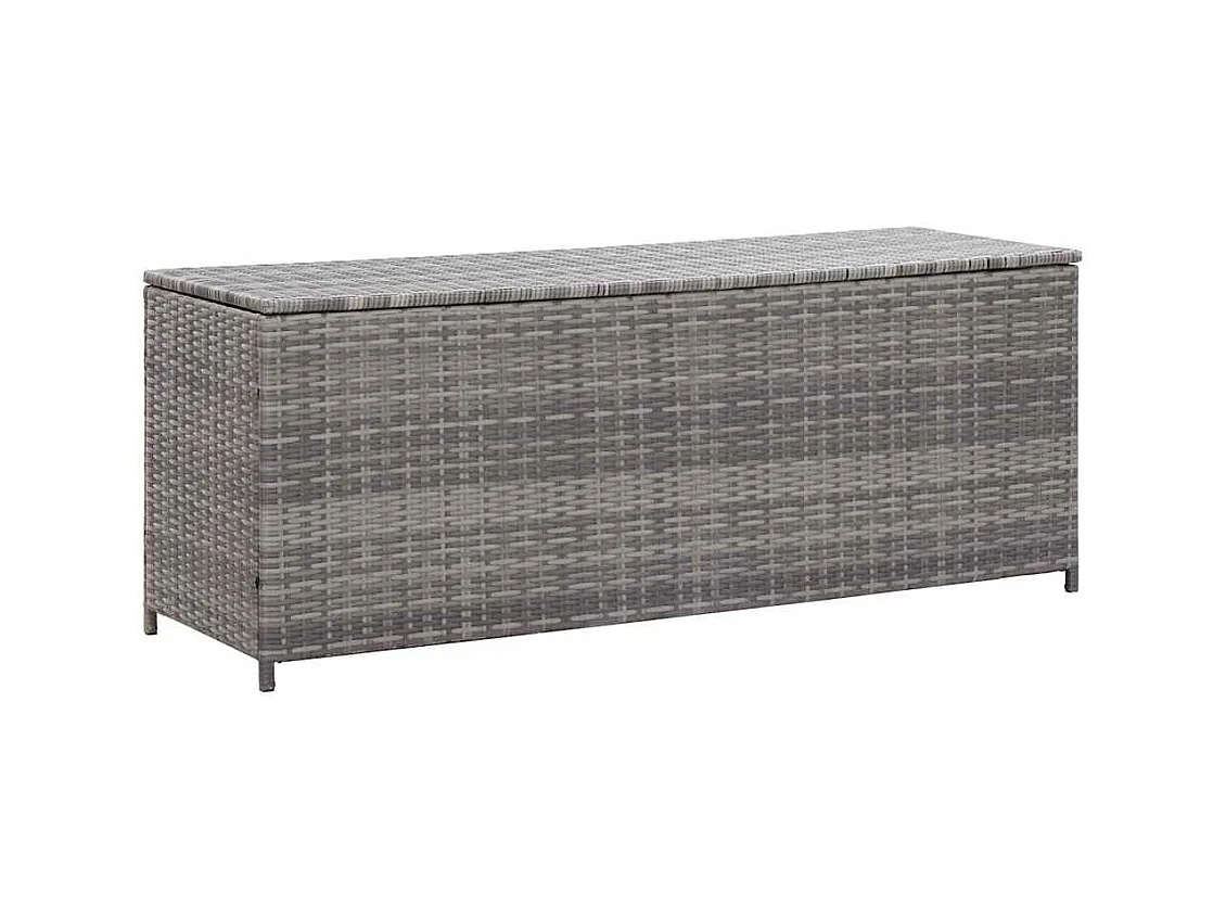 Asgrim  Tuinbox 150x50x60 cm poly rattan grijs