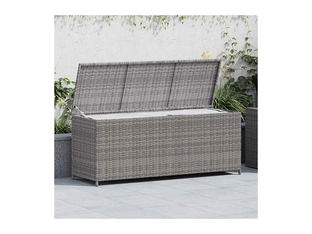 Asgrim  Tuinbox 150x50x60 cm poly rattan grijs