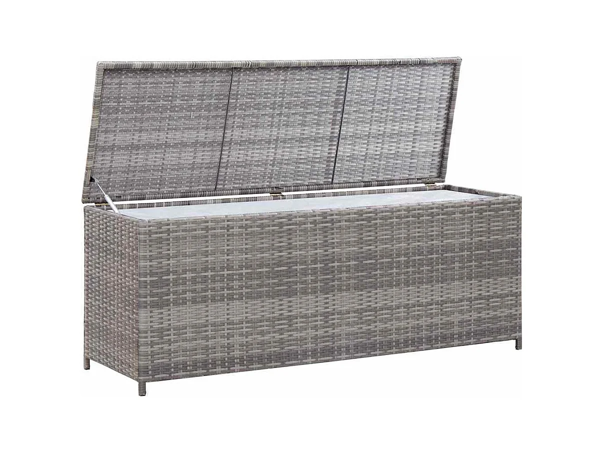 Asgrim  Tuinbox 150x50x60 cm poly rattan grijs