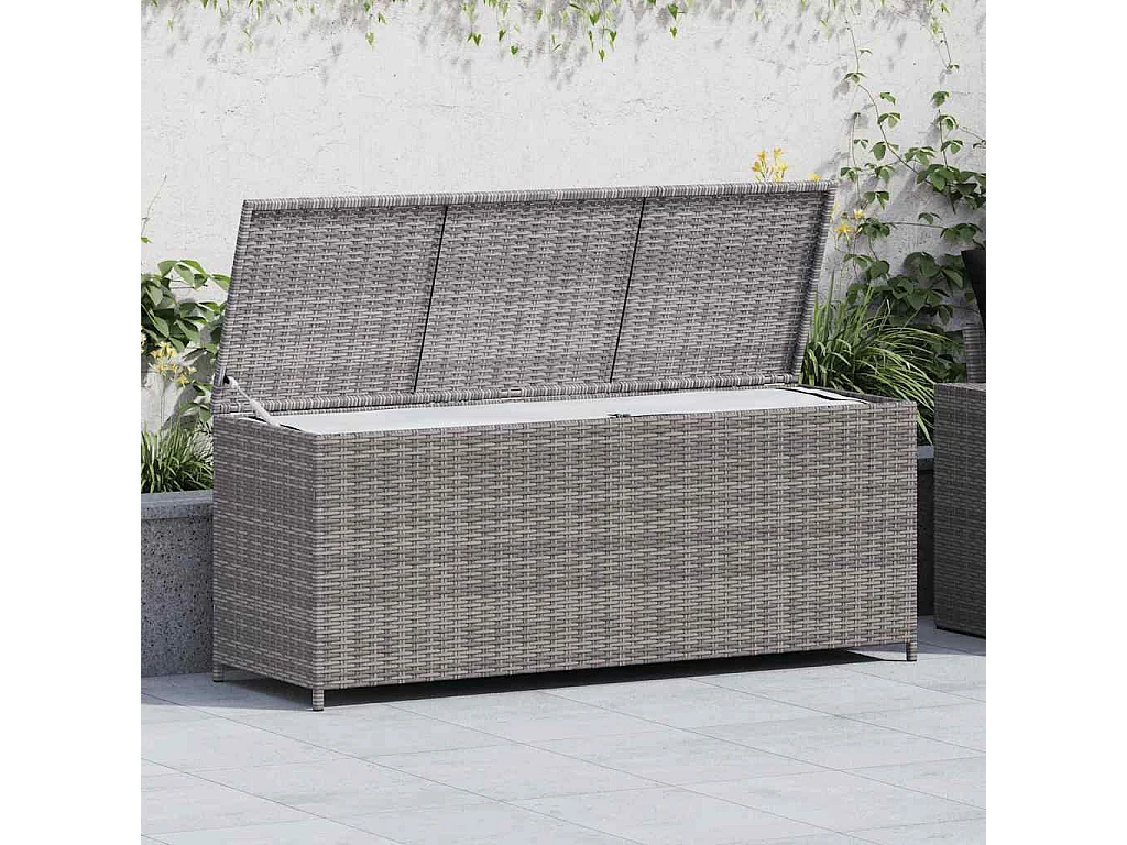 Asgrim  Tuinbox 150x50x60 cm poly rattan grijs