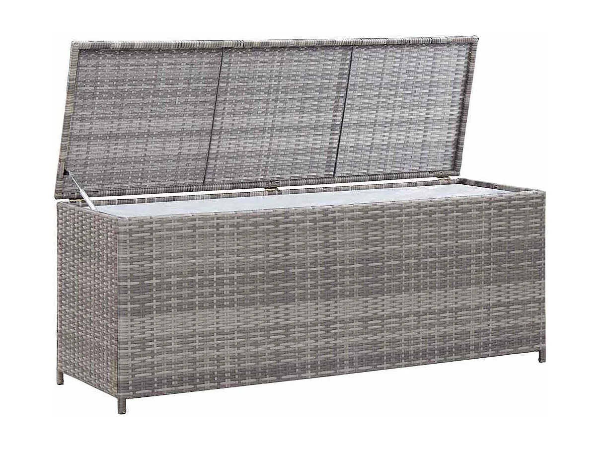 Asgrim  Tuinbox 150x50x60 cm poly rattan grijs
